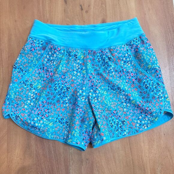 Lands' End Pants - Land’s End Turquoise Blue Floral Board Shorts